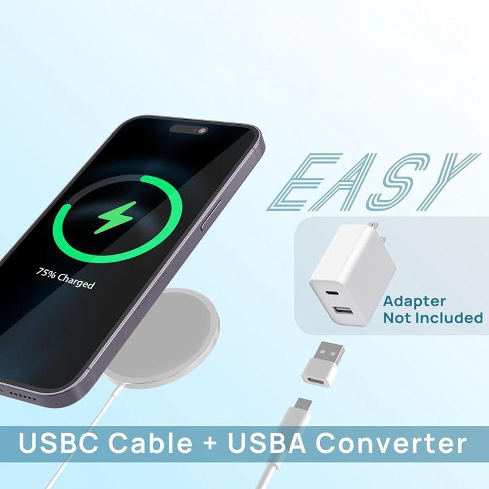 15W Max MagSafe Wireless Charger Magnetic Charging Pad For IPhone 151413 AirPods Qi Fast Charging S 5