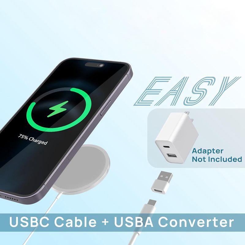 15W Max MagSafe Wireless Charger Magnetic Charging Pad For IPhone 151413 AirPods Qi Fast Charging S 5