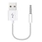 JW-SM1 USB to 3.5mm iPod Shuffle Sync, Charge & Data Cable (1st–6th Gen Compatible)