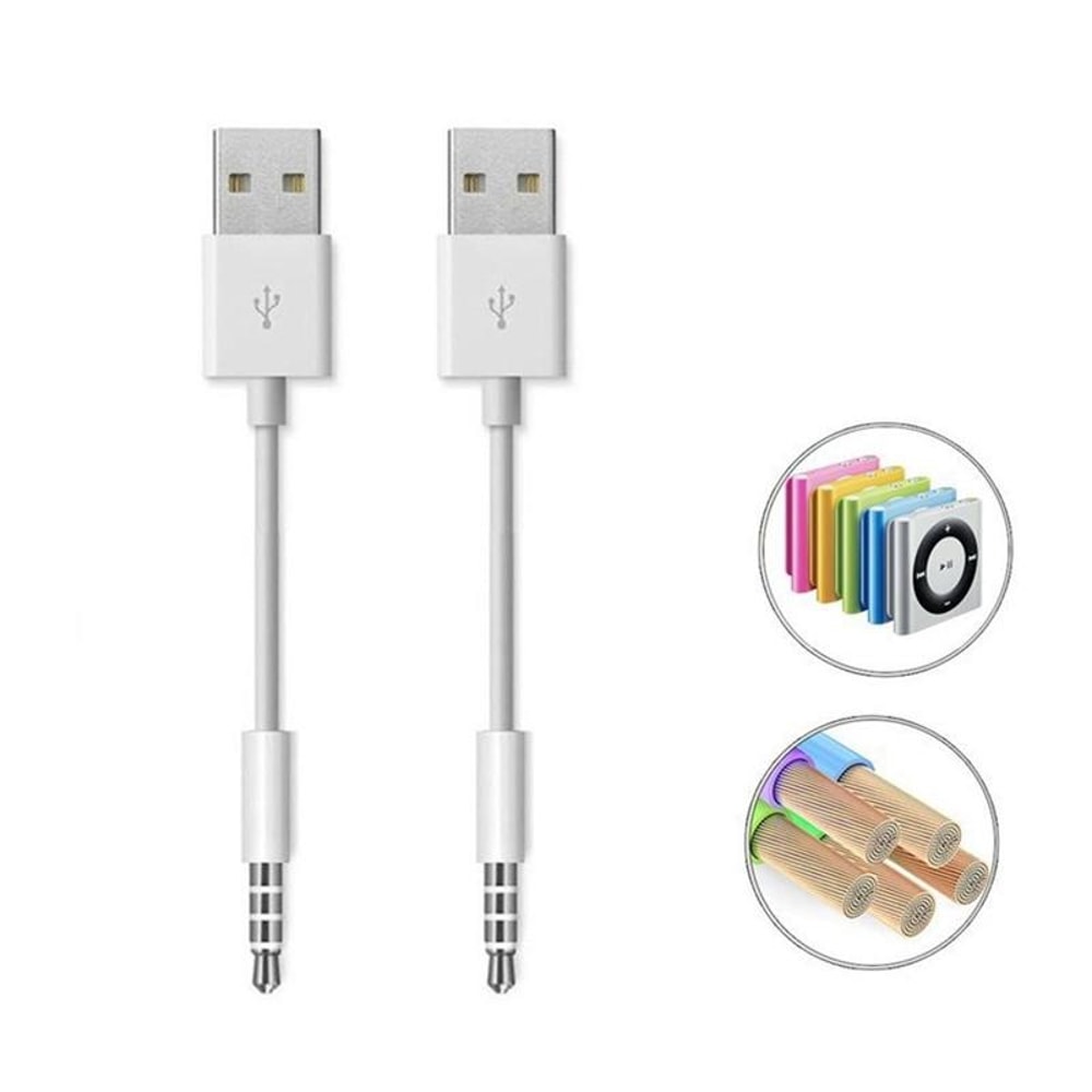 JW-SM1 USB to 3.5mm iPod Shuffle Sync, Charge & Data Cable (1st–6th Gen Compatible)