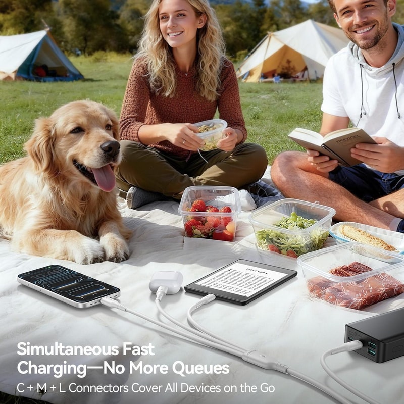 A61 OmniGo 3 in 1 USB C Multi Charging Cable Fast Charge Type C to Lightning Micro USB