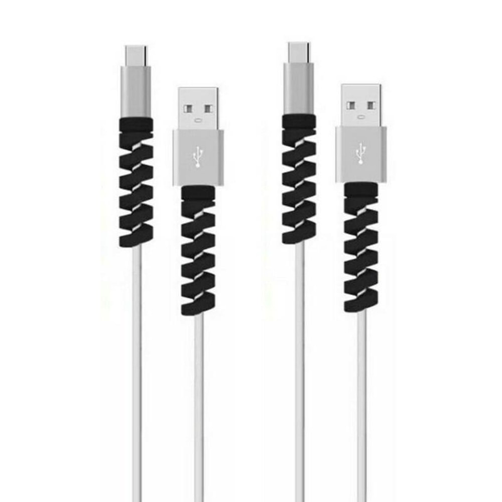 Spiral Silicone Cable Protector & Cable Winder for Charging Cables, Anti Break Cable Organizer