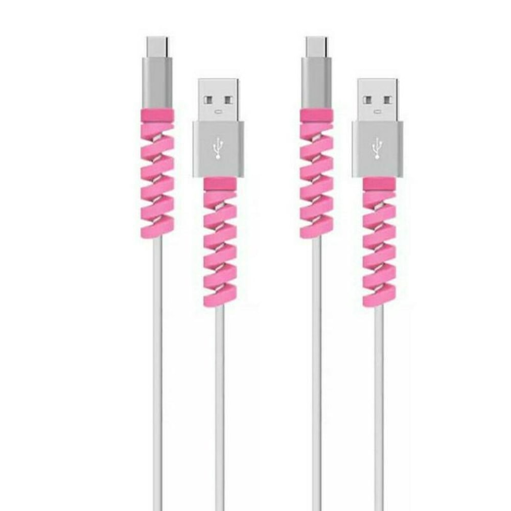 Spiral Silicone Cable Protector & Cable Winder for Charging Cables, Anti Break Cable Organizer