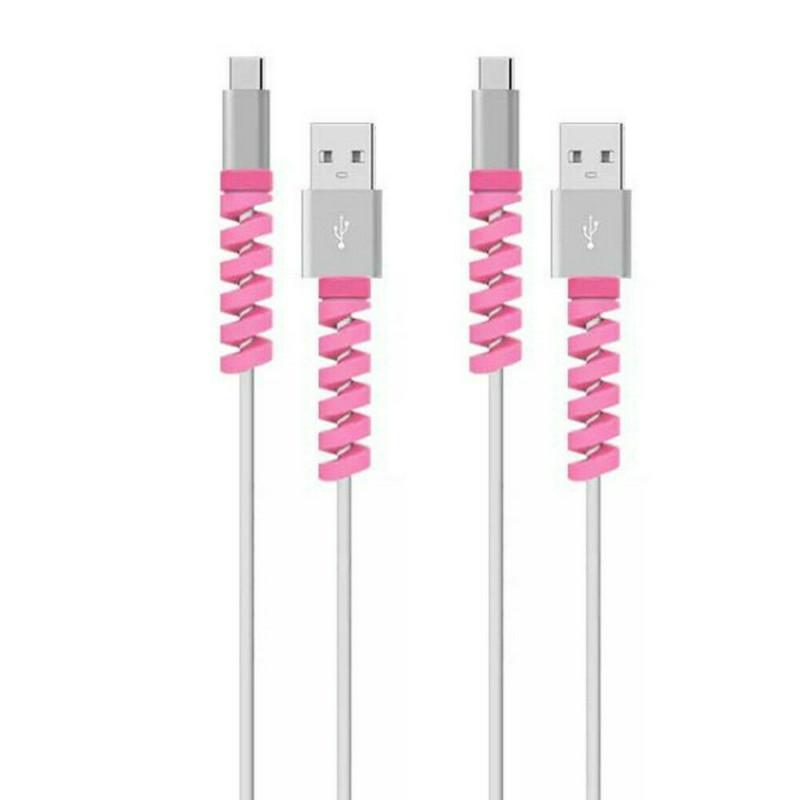 Spiral Silicone Cable Protector & Cable Winder for Charging Cables, Anti Break Cable Organizer