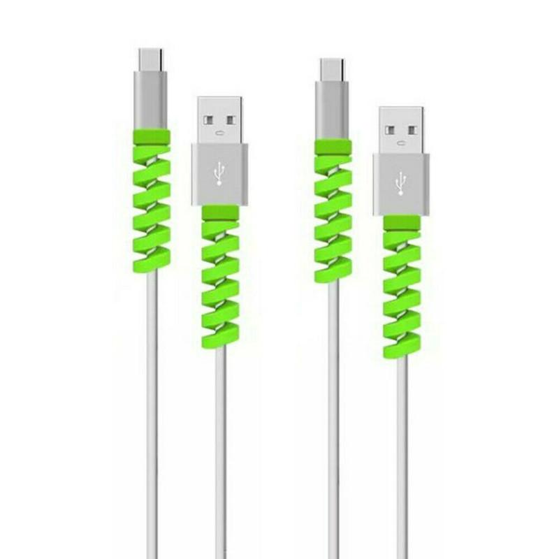 Spiral Silicone Cable Protector & Cable Winder for Charging Cables, Anti Break Cable Organizer