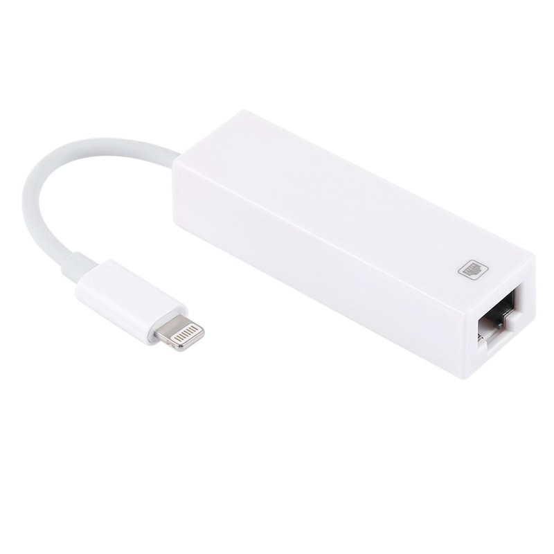 Lightning to Ethernet Adapter Cable for iPhone & iPad, RJ45 Wired LAN Internet Connection