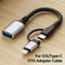 2-in-1 USB OTG Adapter Cable USB-C and Lightning Fast Data Transfer Converter