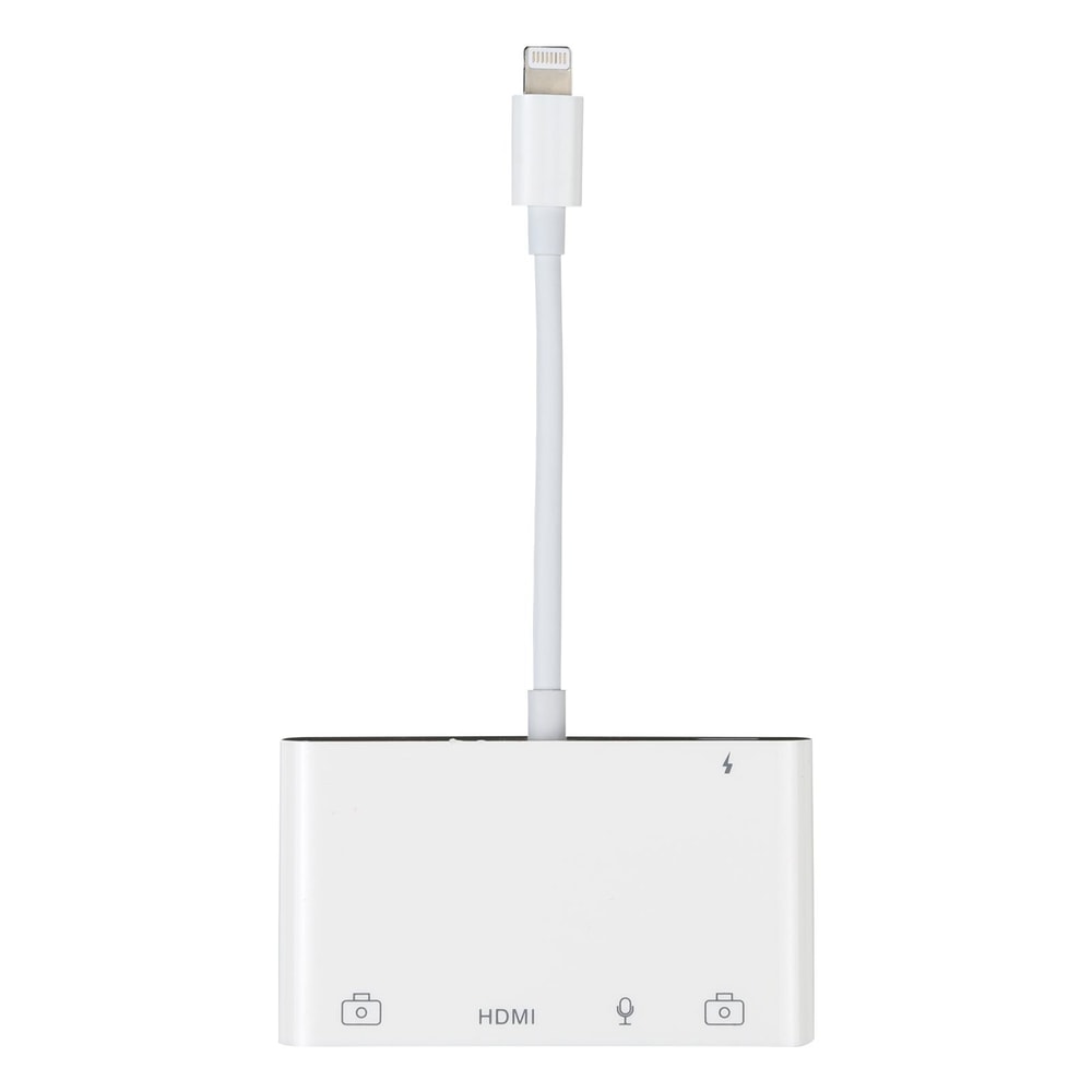 4 in 1 Lightning to HDMI Adapter with USB AUX OTG Cable for iPhone iPad 1080P Screen Mirroring