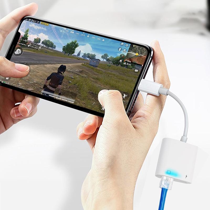 NK-1035 8 Pin to RJ45 Ethernet LAN Adapter Wired Internet Connection for Stable Network Access
