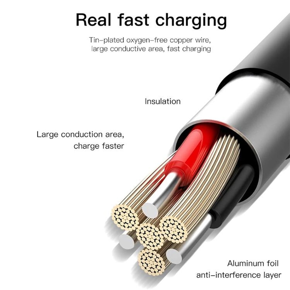 20cm USB 2.0 to 8 Pin Lightning Charging & Data Cable – Compact iPhone Sync Cord