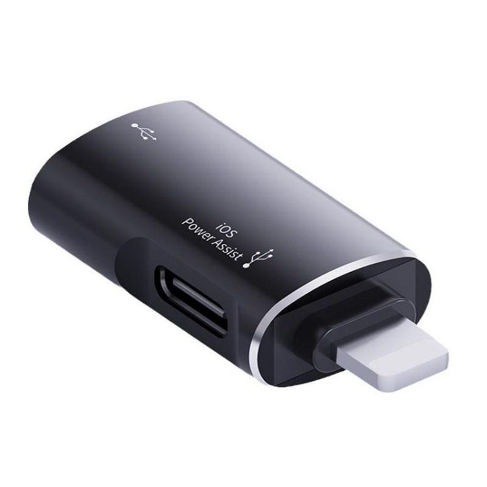 Lightning OTG Adapter USB-C & USB Dual Port for iPhone Data Transfer, Audio & Flash Drive Access
