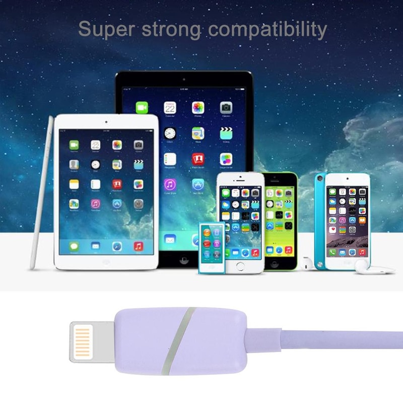 1m Circular Bobbin LED Lightning To USB Charging Data Sync Cable Gift Box For IPhone 6