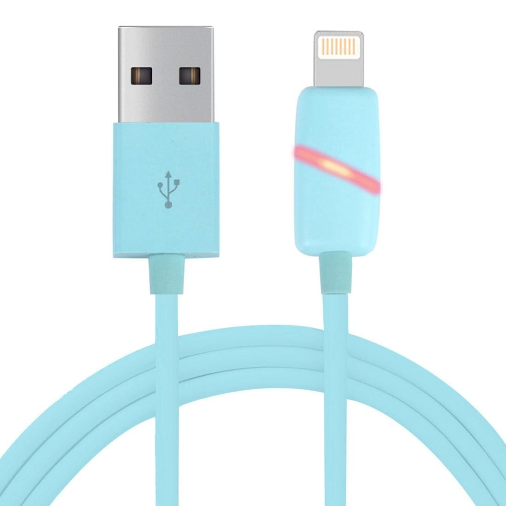 1m Circular Bobbin LED Lightning To USB Charging Data Sync Cable Gift Box For IPhone 9
