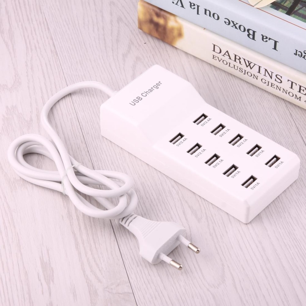 10 Port USB Charging Station Multi USB Charger Adapter 5V High Speed Hub