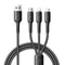 A61 OmniGo 3.5A 3 in 1 Charging Cable USB to Lightning Type C Micro USB Fast Charge