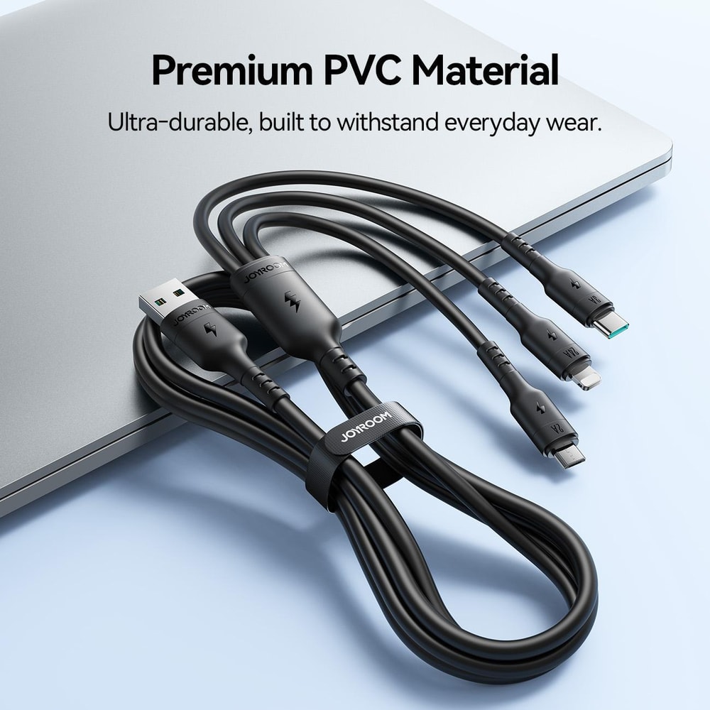 A61 OmniGo 3.5A 3 in 1 Charging Cable USB to Lightning Type C Micro USB Fast Charge