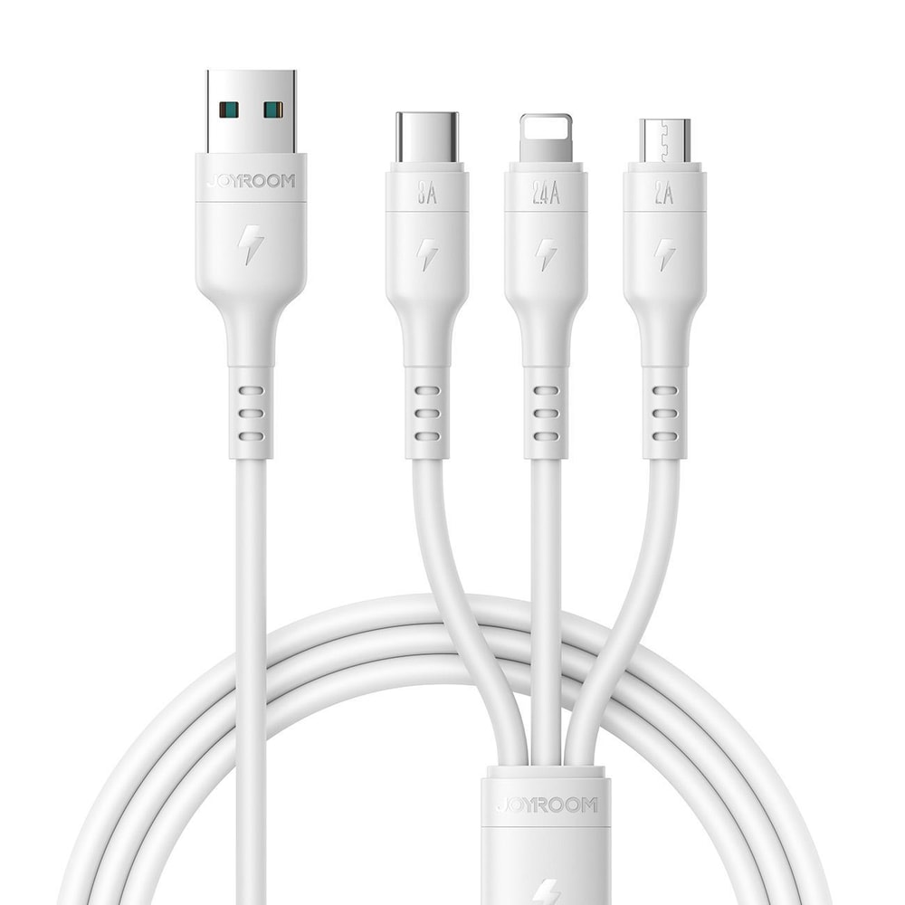 A61 OmniGo 3.5A 3 in 1 Charging Cable USB to Lightning Type C Micro USB Fast Charge