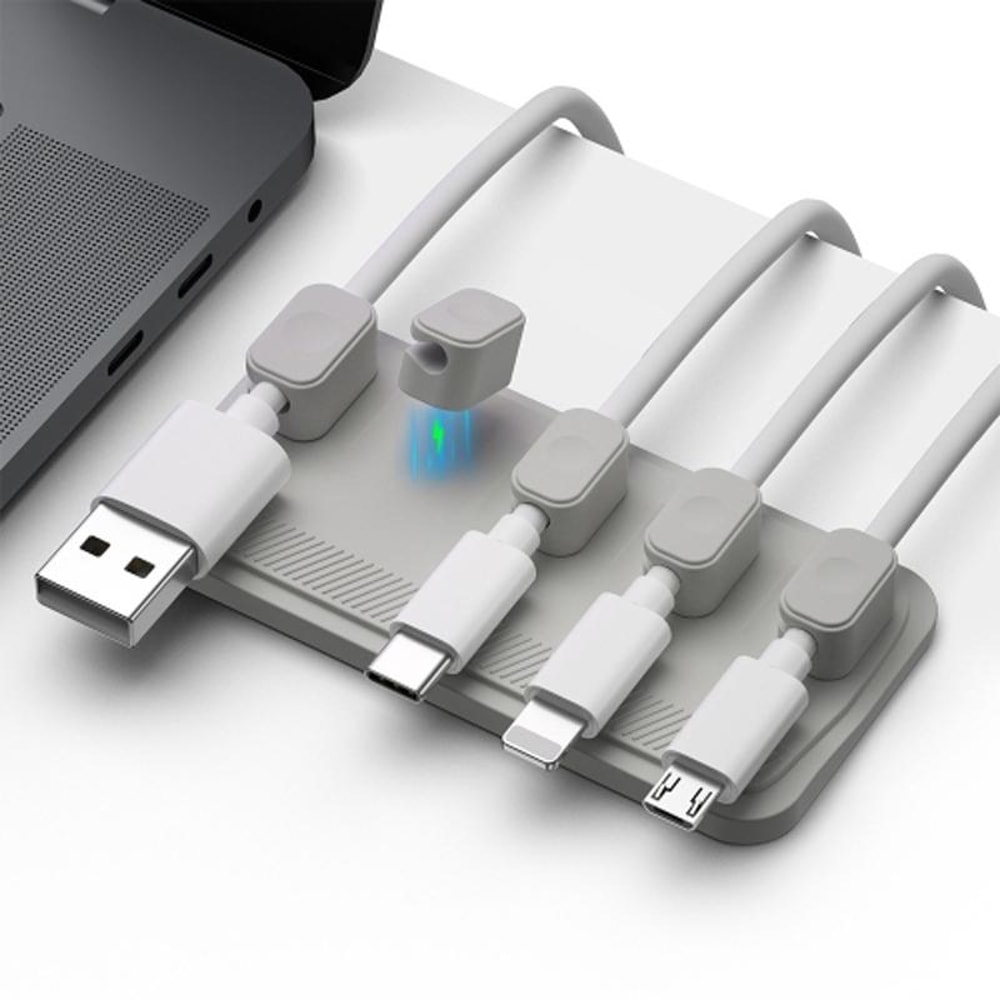 Magnetic Cable Organizer Self Adhesive Desktop Cable Management Clip Desk Cable Holder Fixer