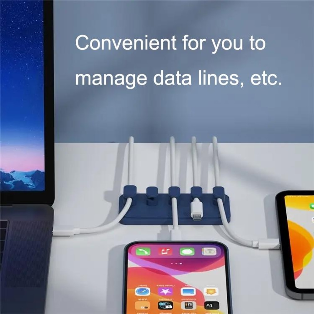 Magnetic Cable Organizer Self Adhesive Desktop Cable Management Clip Desk Cable Holder Fixer