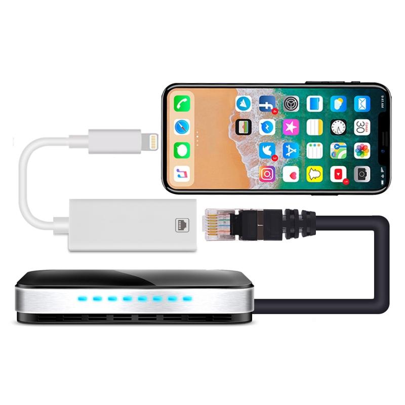 Lightning Ethernet Adapter iPhone iPad Wired Internet Network Adapter LAN Access