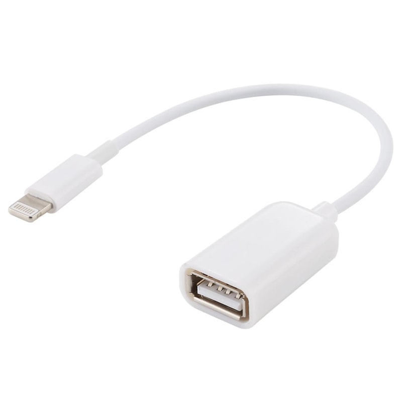 Lightning OTG Adapter USB Female to 8 Pin iPhone Data Cable 18cm for iOS Devices