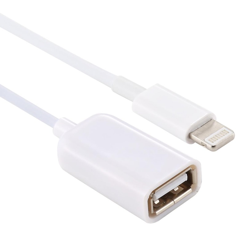 Lightning OTG Adapter USB Female to 8 Pin iPhone Data Cable 18cm for iOS Devices