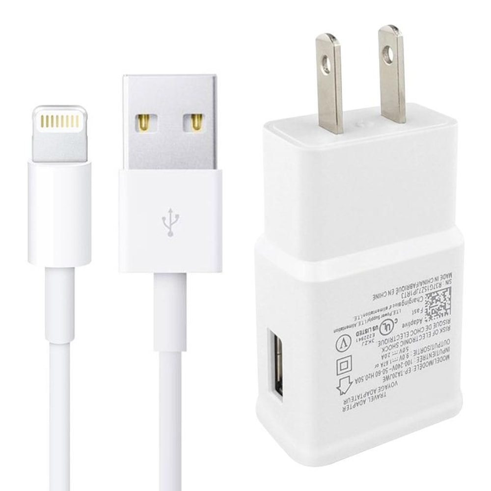 Universal Fast Charging Cable And Travel Charger Set For IPhone Android 5V 2A Power Adapter Kit 2