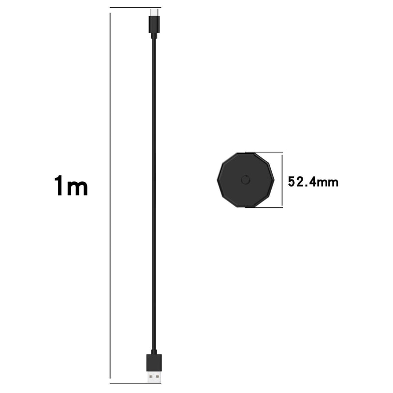 AquaSonic Magnetic Toothbrush Charger Base USB C Cable for Black Vibe Series Replacement