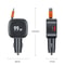 99W PD Fast Car Phone Charger with Retractable Cable USB-C USB-A Multi Port