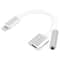 8 Pin to 3.5mm Audio & Charging Adapter Cable for iOS Devices Compact Lightning Converter 10cm
