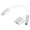 8 Pin to 3.5mm Audio & Charging Adapter Cable for iOS Devices Compact Lightning Converter 10cm