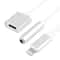 8 Pin to 3.5mm Audio & Charging Adapter Cable for iOS Devices Compact Lightning Converter 10cm