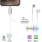 8 Pin to 3.5mm Audio & Charging Adapter Cable for iOS Devices Compact Lightning Converter 10cm
