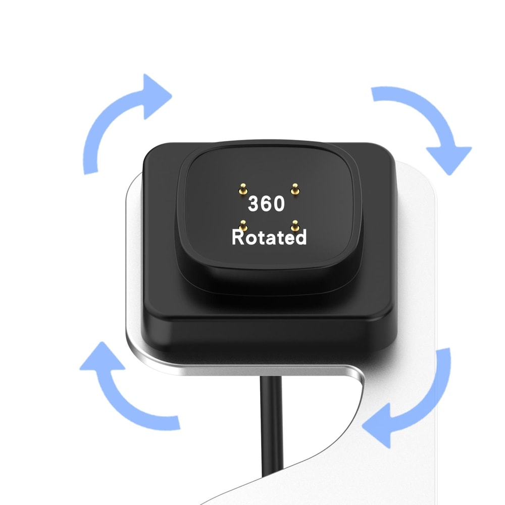 Portable Magnetic Metal Charger For Fitbit Versa 4 Sense 2 15m Fast Charging Cable Holder 3