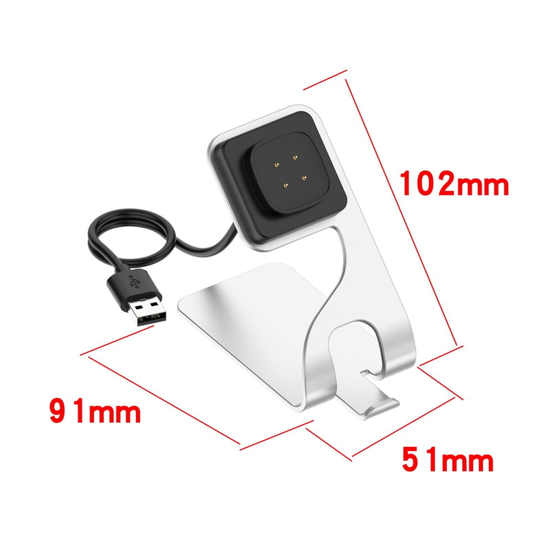 Portable Magnetic Metal Charger For Fitbit Versa 4 Sense 2 15m Fast Charging Cable Holder 5