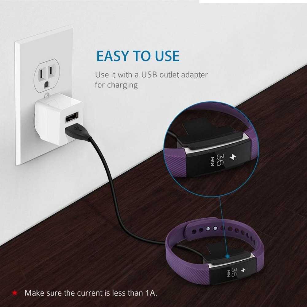 Fitbit Alta charger USB charger clip cable 30cm charging cable replacement charging cable