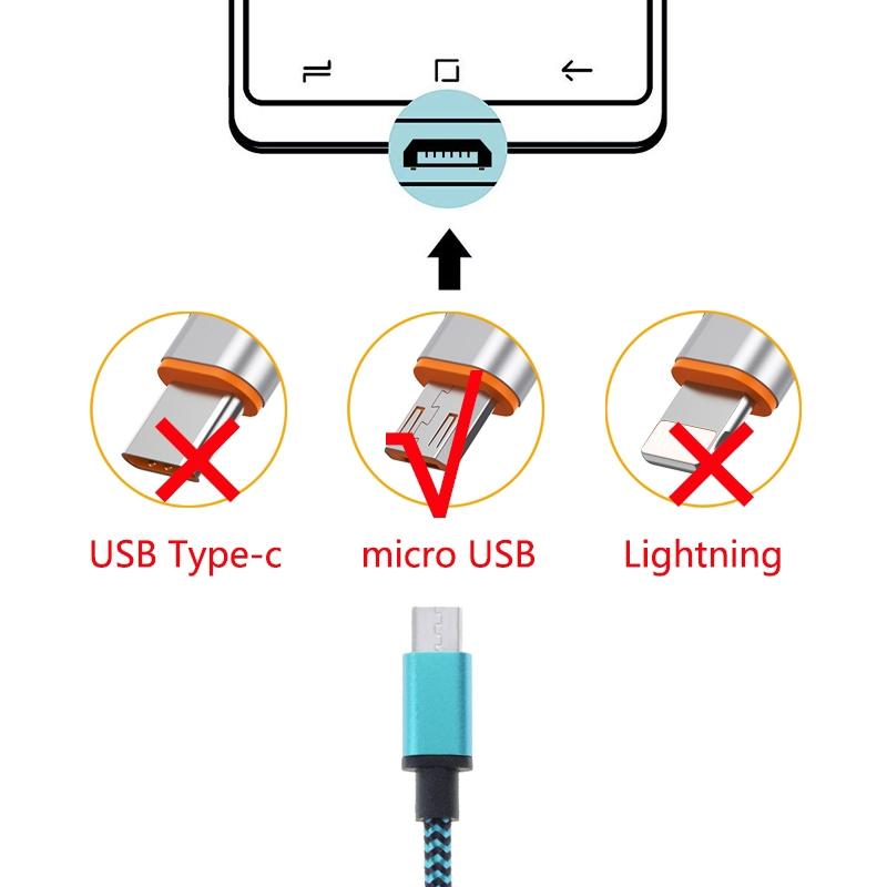 2m Woven Style Micro USB To USB 20 Braided Charging And Data Sync Cable 5