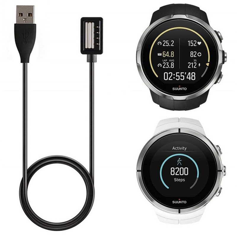 Suunto Spartan USB Charger Cable 5V Fast Charging Dock 100cm Durable Replacement