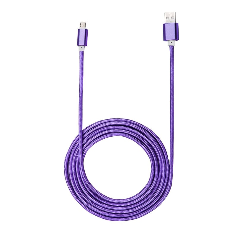 2M Braided Lightning Charging Cable Fast Sync Durable Metal Head IPhone Cable 2