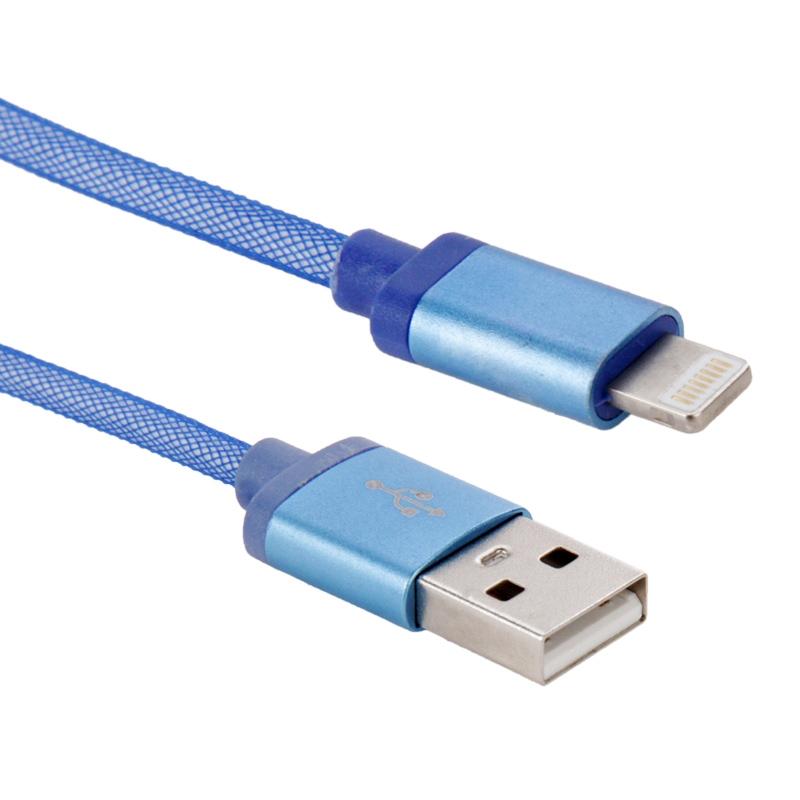 Durable 8 Pin USB Charging Cable 1m with Metal Head Fast Sync Data Cable for iPhone iPad