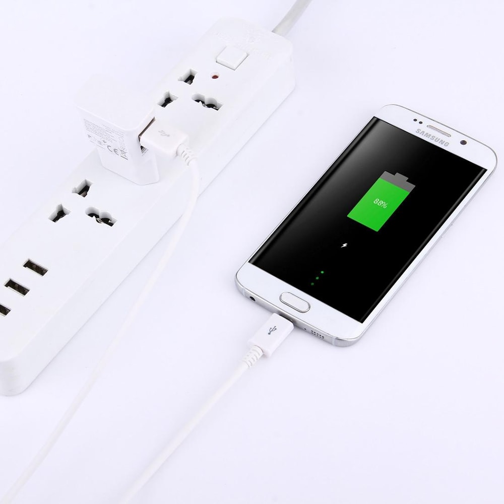 2-in-1 Micro USB Charging Cable with USB Travel Charger Plug for Fast Sync and Power