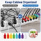 Writable Cable Labels Reusable Hook and Loop Wire Label Straps Cable Organization Tags