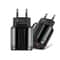 Dual USB Portable Travel Charger with 1M USB to Type-C cable Fast Charging Adapter