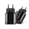 Dual USB Portable Travel Charger with 1M USB to Type-C cable Fast Charging Adapter
