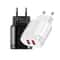 Dual USB Portable Travel Charger with 1M USB to Type-C cable Fast Charging Adapter