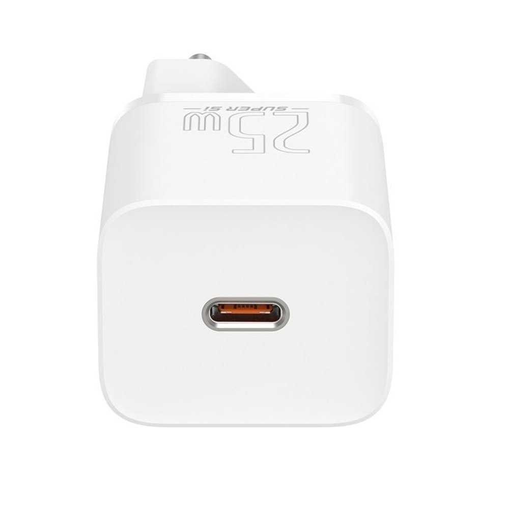 Baseus Super Si 25W USB-C Fast Charger with Type-C to Type-C Cable Compact Power Adapter
