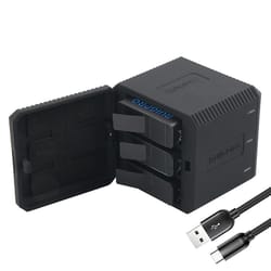 usb triple battery charging box for gopro hero6 hero5 with led indicator light
