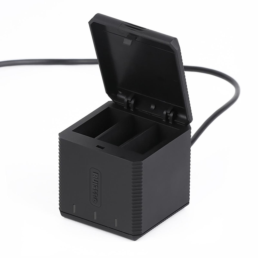 USB Triple GoPro Battery Charger Box for HERO9 HERO10 with LED Indicator Light