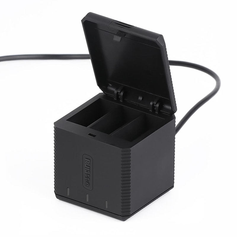 USB Triple GoPro Battery Charger Box for HERO9 HERO10 with LED Indicator Light