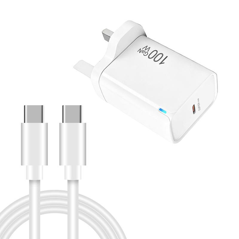 100W GaN USB C Fast Charger 45W PD Power Adapter with Type C Cable for Laptop Phone Tablet